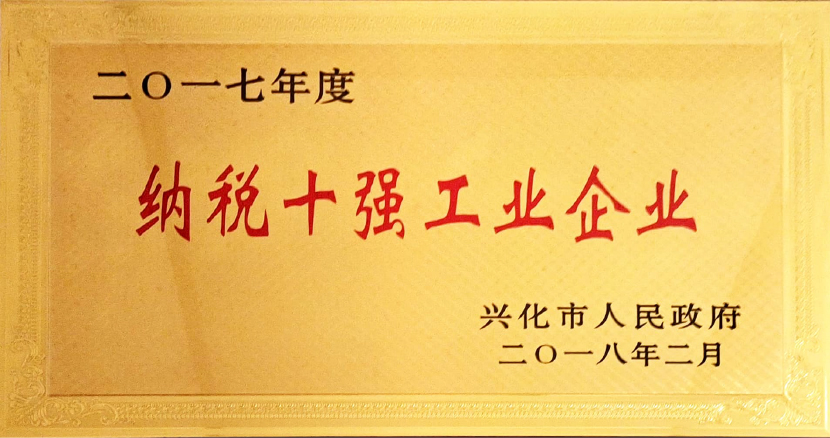 纳税十强工业企业